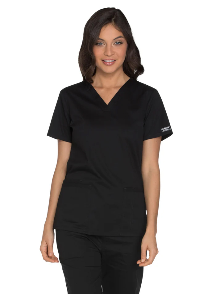 Cherokee Workwear Core Stretch Women's 3-Pocket V-Neck Top WW630